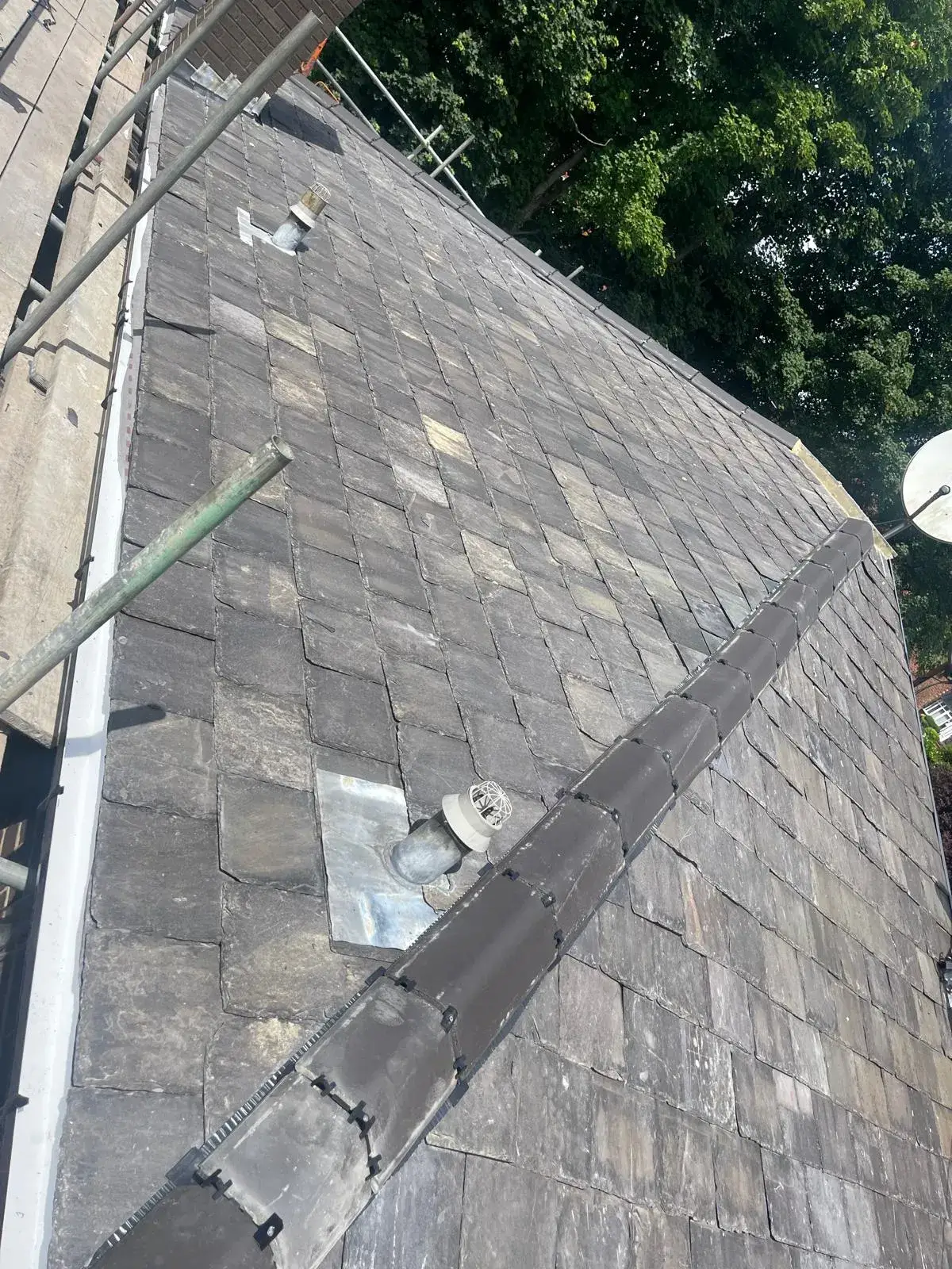 view of large roof